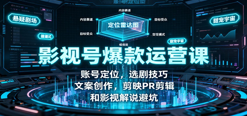 影视号爆款运营课：账号定位，选剧技巧，文案创作，剪映PR剪辑和影视解说避坑-初遇