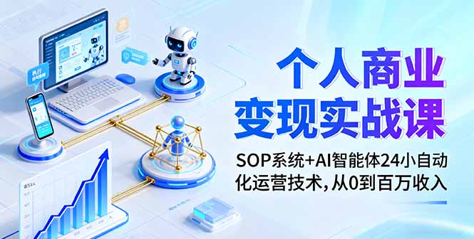 个人商业变现实战课：SOP系统+AI智能体24小自动化运营技术，从0到百万收入-初遇