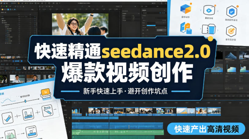 快速精通seedance2.0爆款视频创作，快速产出高清视频，避开大量创作坑点，新手也能快速上手-初遇