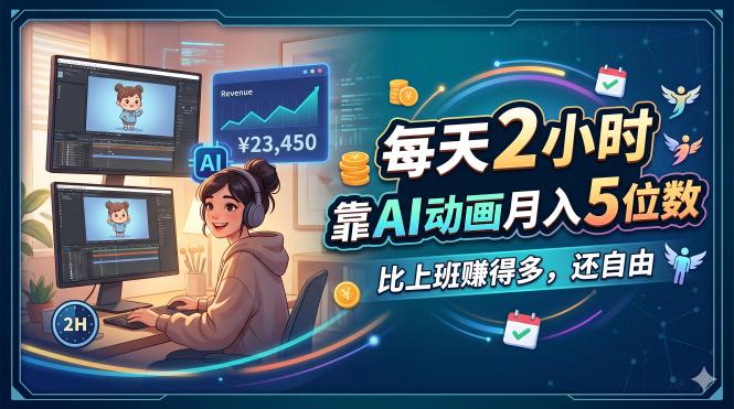 每天 2 小时，靠 AI 动画月入 5 位数，比上班赚得多，还自由-初遇