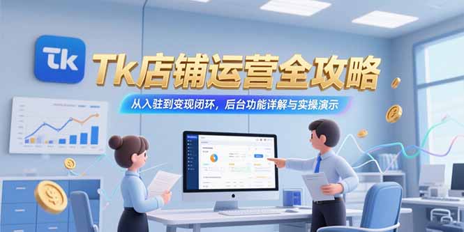 Tk店铺运营全攻略,从入驻到变现闭环,后台功能详解与实操演示-初遇