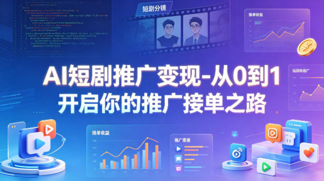 AI短剧推广变现-从0到1开启你的推广接单之路-初遇