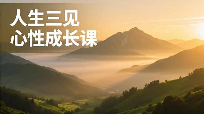 人生三见心性成长课，见天地众生自己，搞透人性安顿身心，活出清晰自我，内在富足无价-初遇