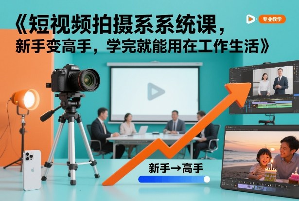 短视频拍摄系统课，新手变高手，学完就能用在工作生活-初遇