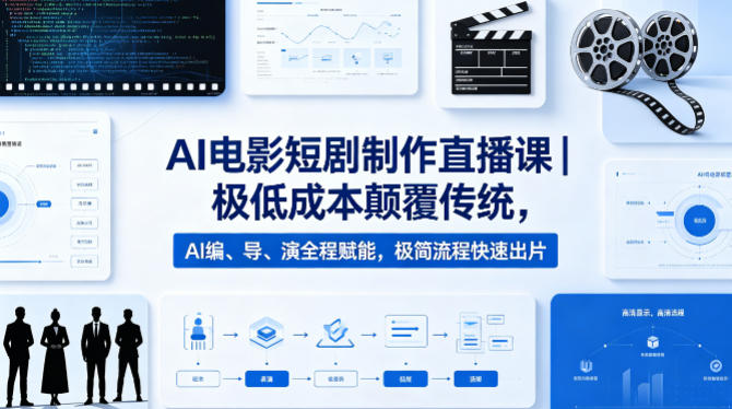 AI电影短剧制作直播课｜极低成本颠覆传统，AI编、导、演全程赋能，极简流程快速出片-初遇