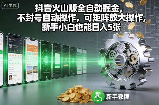 抖音火山版全自动掘金,不封号自动操作,可矩阵放大操作,新手小白也能日入5张【揭秘】-初遇