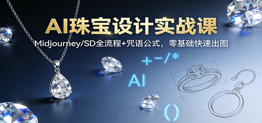 AI珠宝设计实战课:Midjourney/SD全流程+咒语公式,零基础快速出图-初遇
