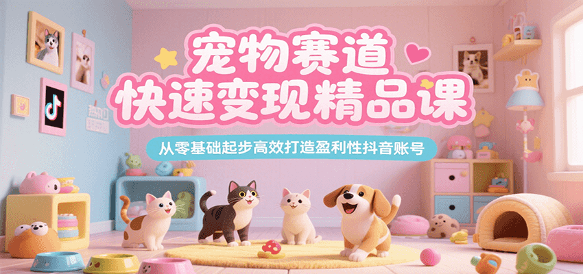 宠物赛道快速变现精品课,从零基础起步高效打造盈利性抖音账号-初遇