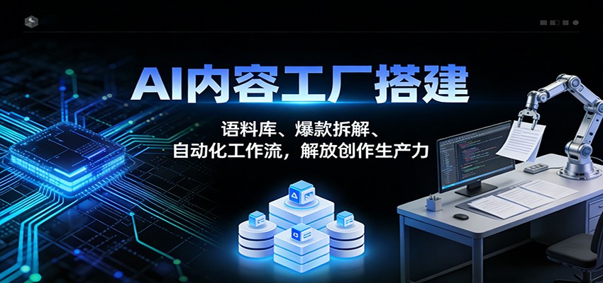 AI内容工厂搭建：语料库、爆款拆解、自动化工作流，解放创作生产力-初遇