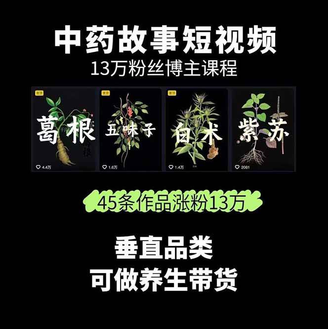 图片[2]-中药文化赛道：溯源故事开发，AI工具实战，平台运营，全方位解锁中医流量变现新路径-初遇