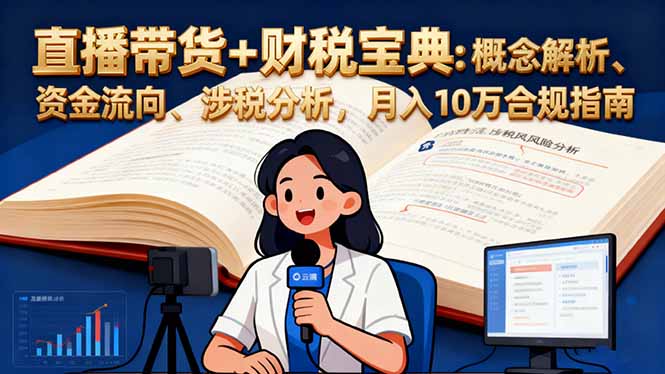 直播带货+财税宝典：概念解析、资金流向、涉税分析，月入10万合规指南-初遇