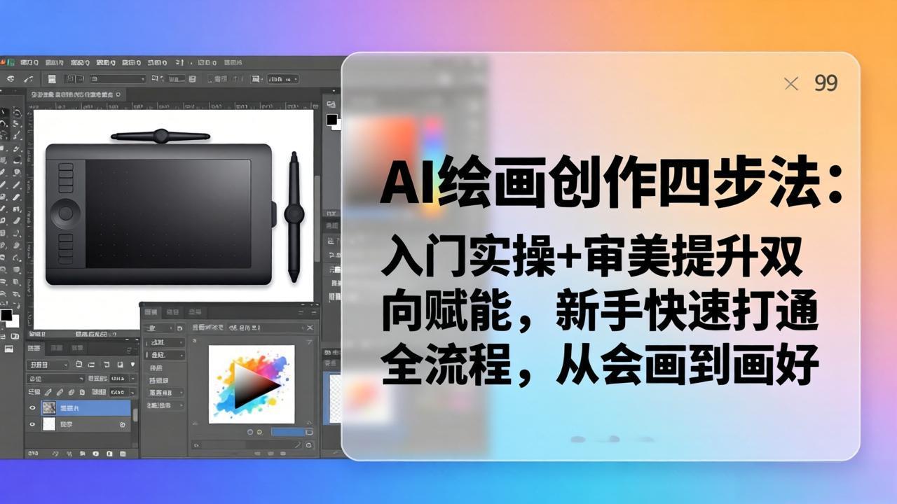AI绘画创作四步法：入门实操+审美提升双向赋能，新手快速打通全流程，从会画到画好-初遇