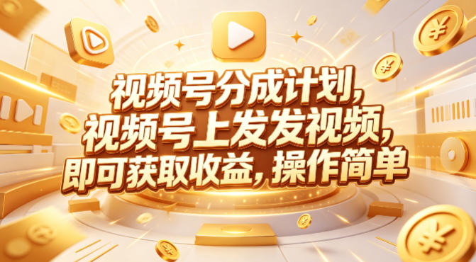视频号分成计划，599元众筹的Red团队课程，视频号上发发视频，即可获取收益，操作简单-初遇