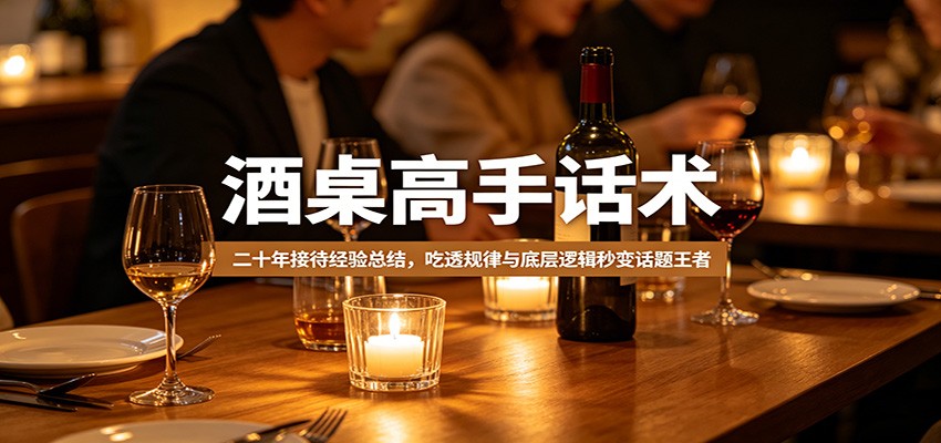 酒桌高手话术：二十年接待经验总结，吃透规律与底层逻辑秒变话题王者-初遇