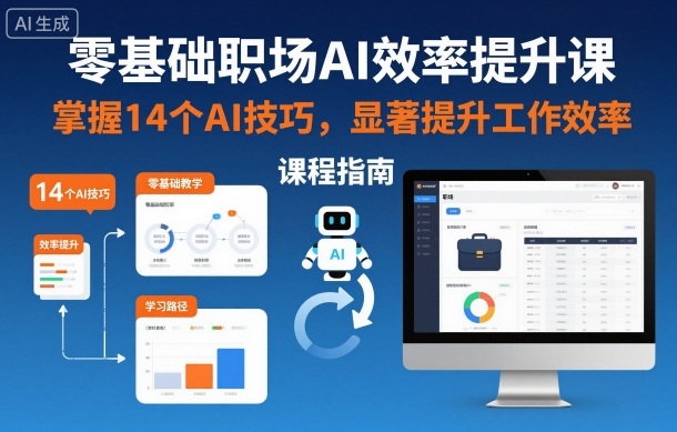 零基础职场AI效率提升课，掌握14个AI技巧，显著提升工作效率-初遇