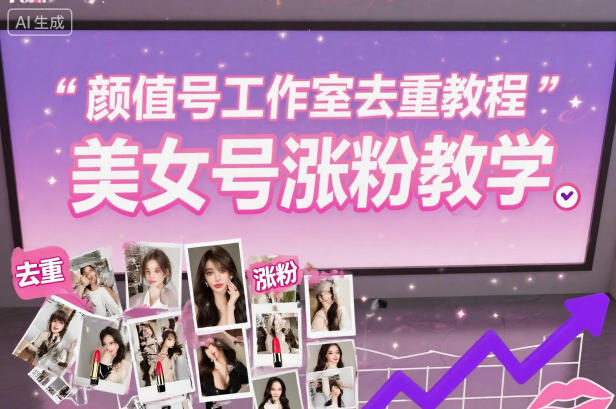 颜值号工作室去重教程,美女号涨粉教学-初遇