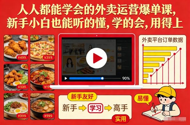 人人都能学会的外卖运营爆单课，新手小白也能听的懂，学的会，用得上-初遇