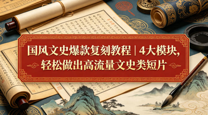 国风文史爆款复刻教程｜4大模块，轻松做出高流量文史类短片-初遇