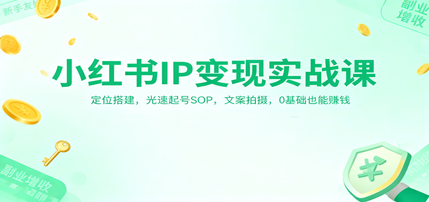 小红书IP变现实战课:定位搭建,光速起号SOP,文案拍摄,0基础也能赚钱-初遇