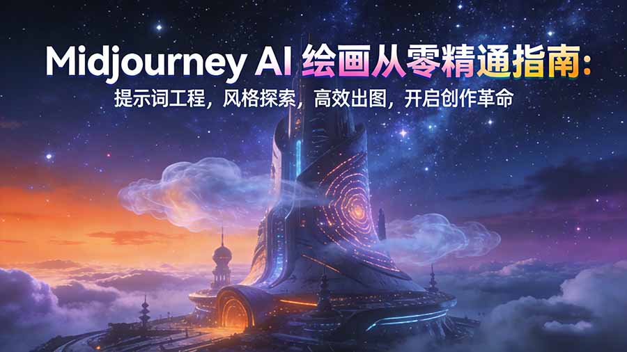 Midjourney AI绘画从零精通指南：提示词工程，风格探索，高效出图，开启创作革命-初遇