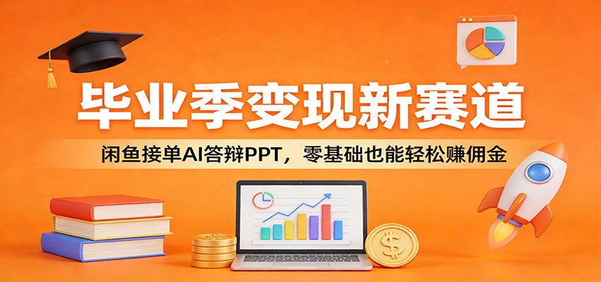毕业季变现新赛道：闲鱼接单AI答辩PPT，零基础也能轻松赚佣金-初遇