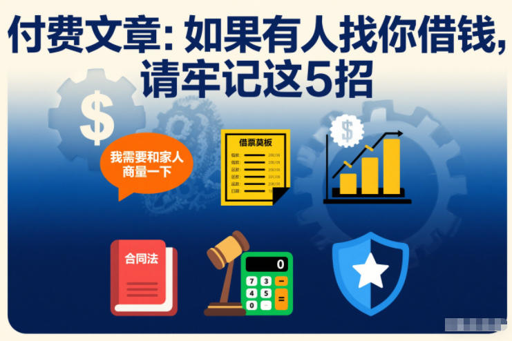 付费文章：如果有人找你借钱，请牢记这5招-初遇