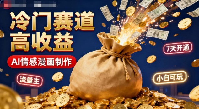 公众号冷门赛道，用AI做情感漫画，7天开通流量主，操作简单，小白可玩-初遇