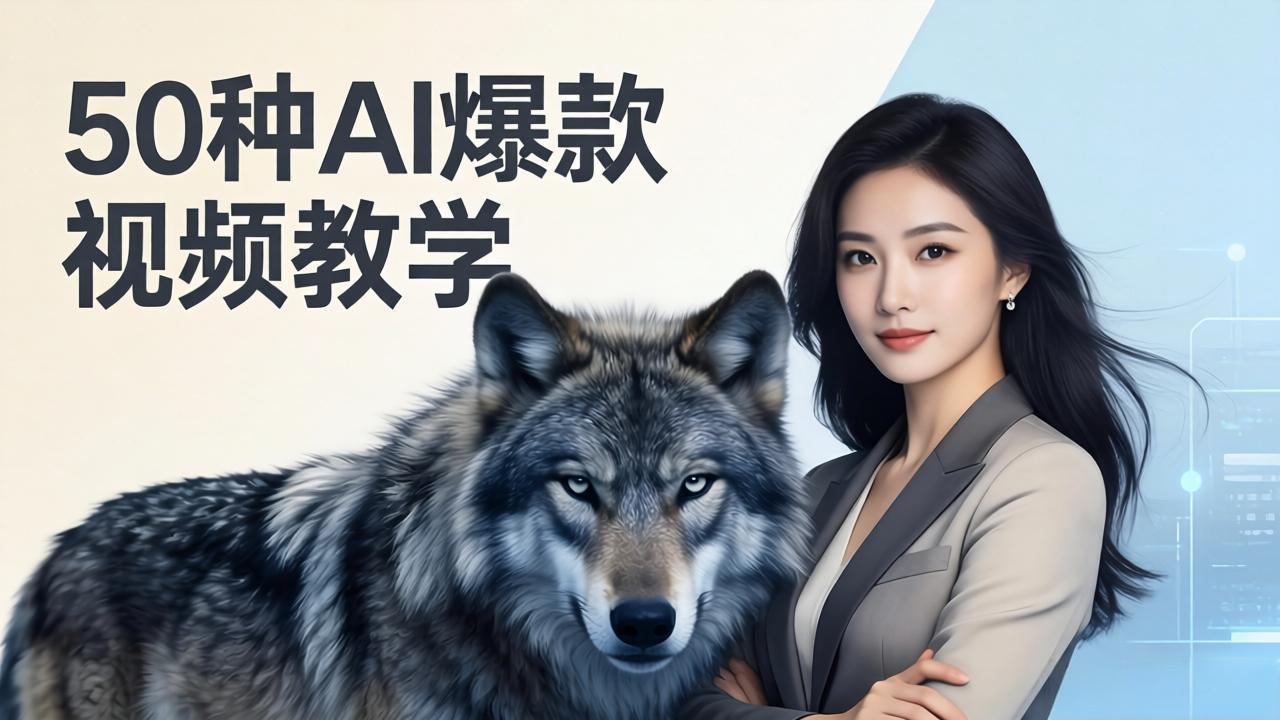 50种AI爆款视频教学：影视级古诗词+治愈萌宠+山海经蛟龙，高阶宝典商业落地-初遇