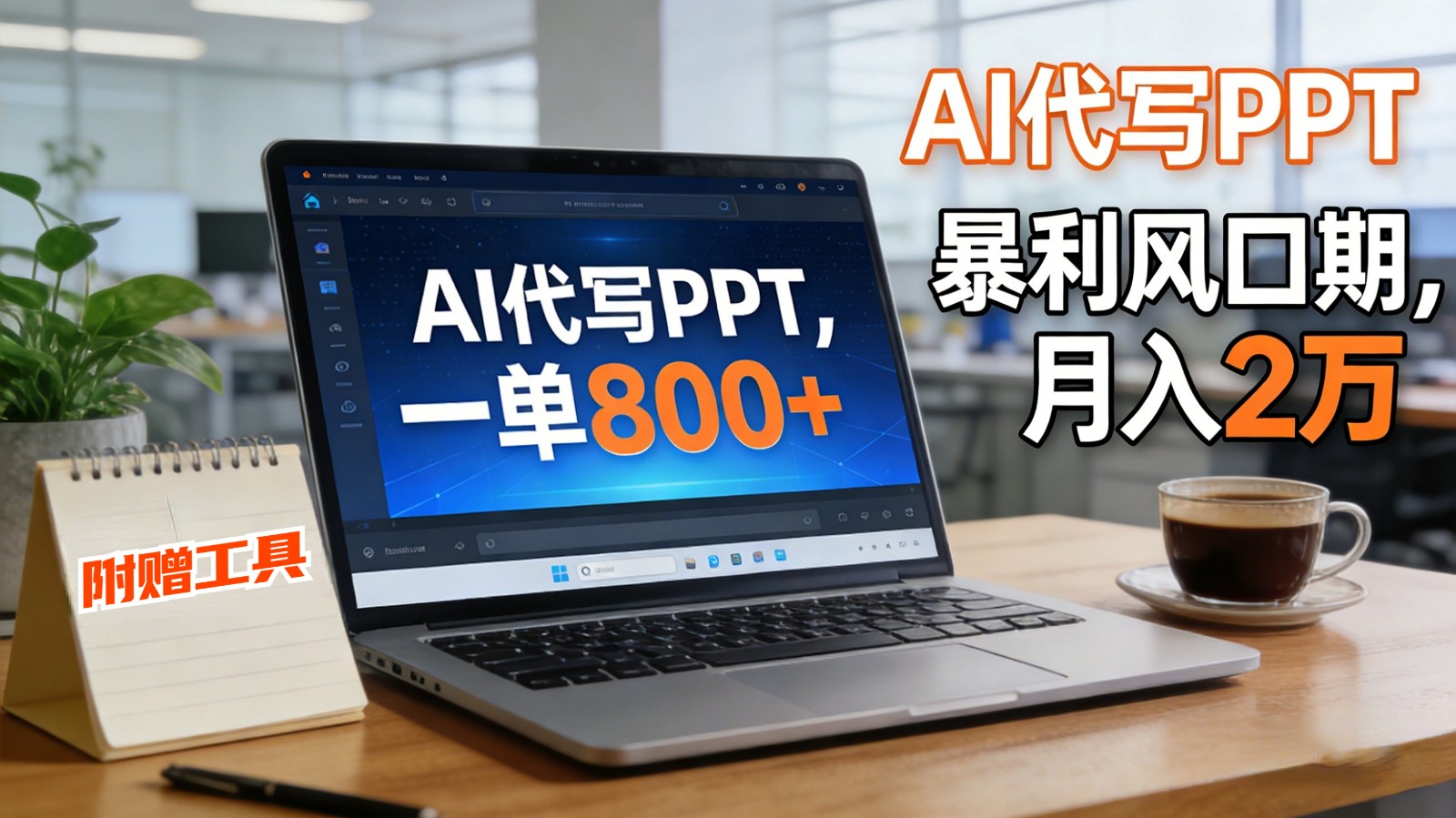 AI 代写做 PPT！一单狂赚 800+，风口期月入 2 万(工具 + 提示词直接送)-初遇