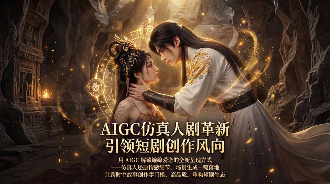 AIGC 仿真人短剧创作革新，解锁仙侠爱恋全新呈现，一键出高质场景，零门槛打造爆款剧集-初遇