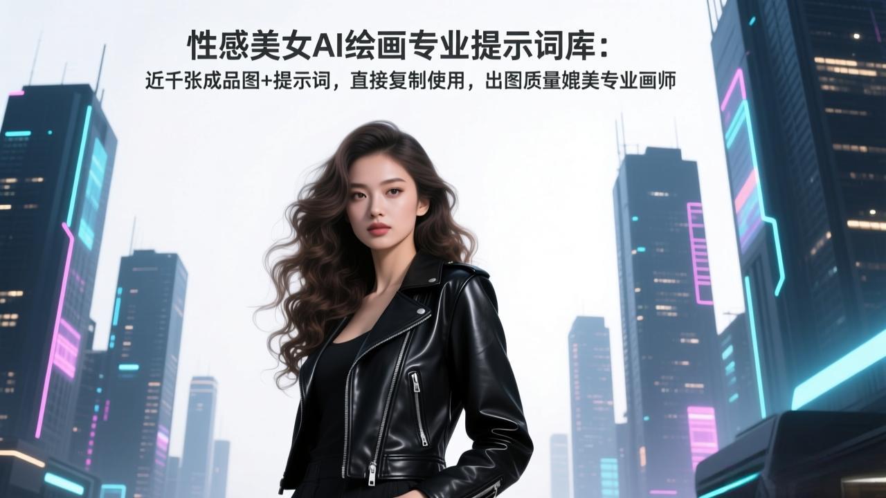 性感美女AI绘画专业提示词库：近千张成品图+提示词，直接复制使用，出图质量媲美专业画师-初遇
