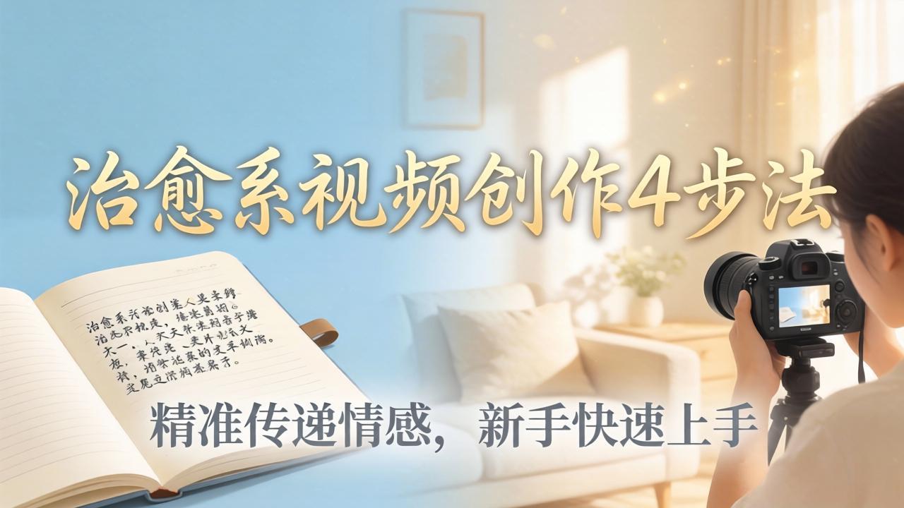 治愈系视频创作4步法：从文案打磨到画面呈现，精准传递情感，新手快速上手出优质内容-初遇