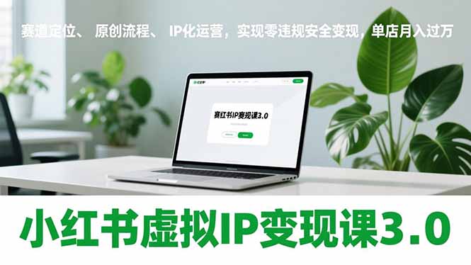 小红书虚拟IP变现课3.0，赛道定位、原创流程、IP化运营，实现零违规安全变现，单店月入过万-初遇