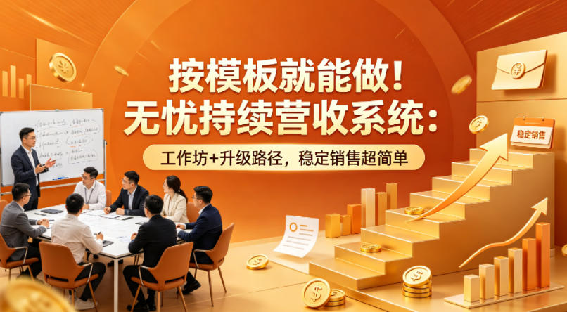 按模板就能做！无忧持续营收系统：工作坊+升级路径，稳定销售超简单【原创双语字幕】-初遇