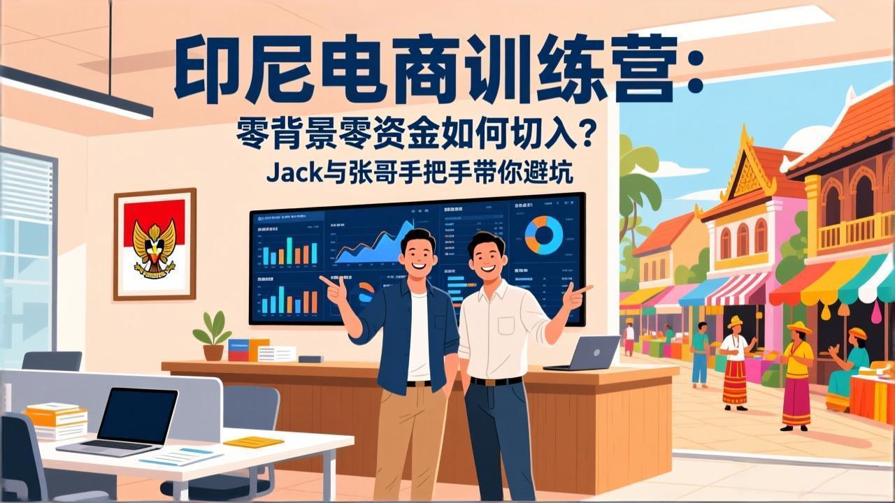 印尼电商训练营:零背景零资金如何切入?Jack与张哥手把手带你避坑-初遇