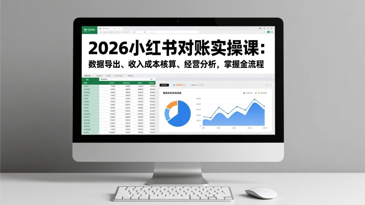 2026小红书对账实操课：数据导出、收入成本核算、经营分析，掌握全流程-初遇