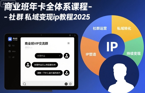 商业班年卡全体系课程-社群私域变现ip教程2025-初遇