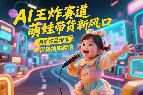 AI王炸赛道,萌娃带货新风口,条条作品爆单,带货转换率翻倍,核心逻辑拆解-初遇