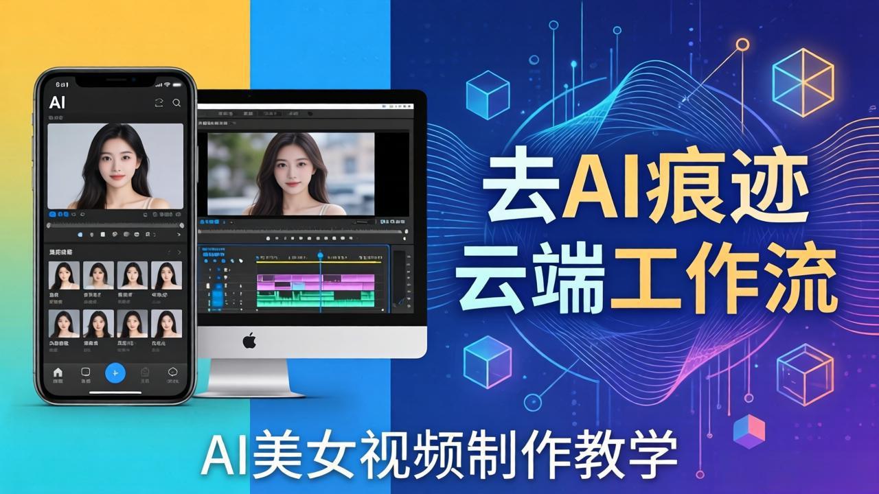 AI美女视频制作教学：去AI痕迹，云端工作流出图，手机电脑均可，不需要配置-初遇