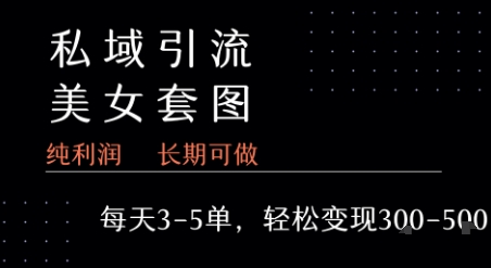 私域卖套图每天3-5单 每单利润99-2张+-初遇