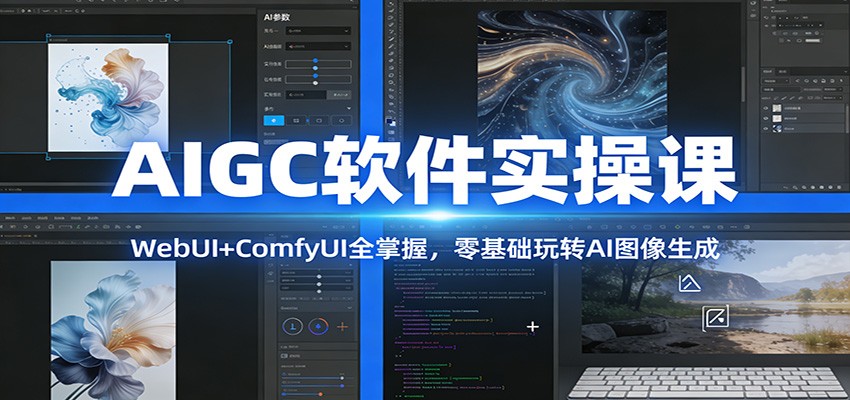AIGC软件实操课：WebUI+ComfyUI全掌握，零基础玩转AI图像生成-初遇