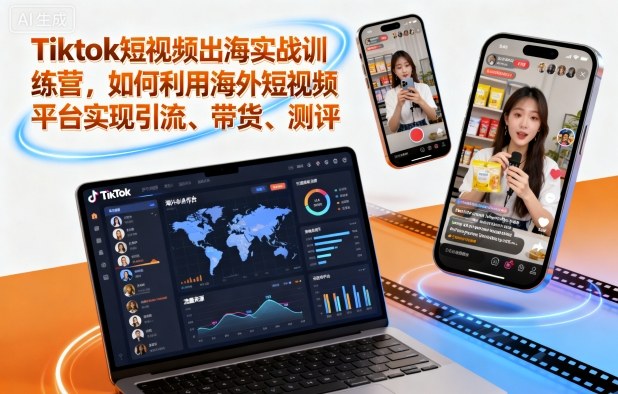 Tiktok短视频出海实战训练营，如何利用海外短视频平台实现引流、带货、测评-初遇