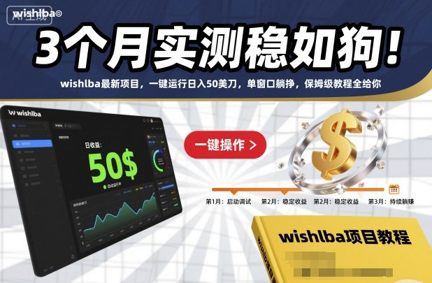 3个月实测稳如狗!wishlba最新项目,一键运行日入50美刀,单窗口躺挣,保姆级教程全给你【揭秘】-初遇