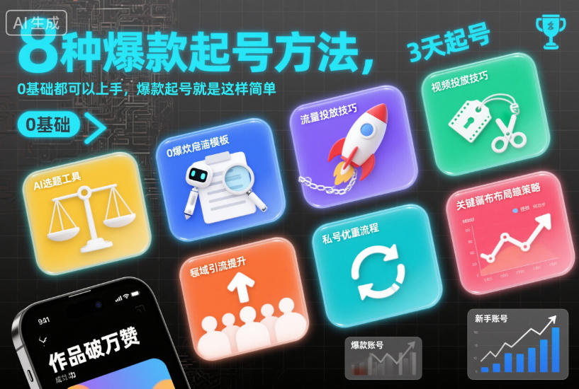 8种爆款起号方法,0基础都可以上手,爆款起号就是这样简单-初遇