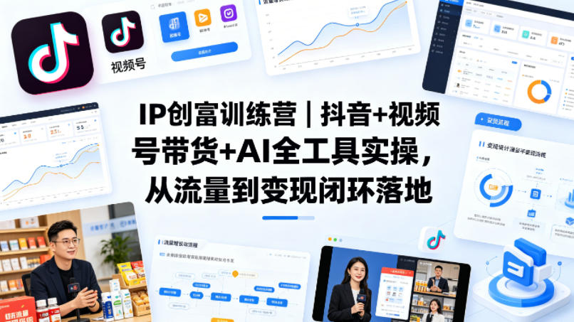 IP创富训练营｜抖音+视频号带货+AI全工具实操，从流量到变现闭环落地-初遇