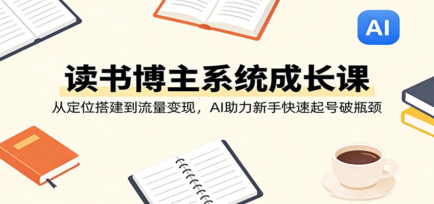 读书博主系统成长课：从定位搭建到流量变现，AI助力新手快速起号破瓶颈-初遇