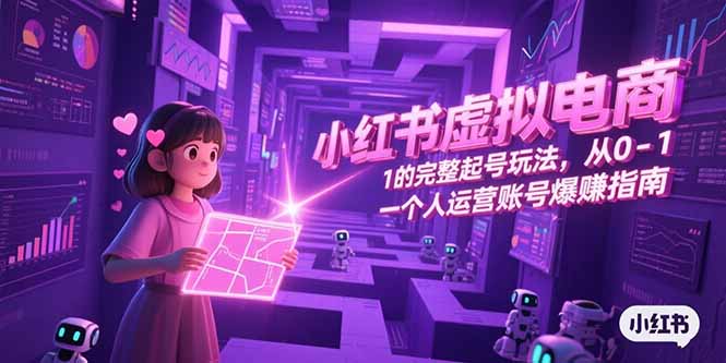 小红书虚拟电商,从0-1的完整起号玩法,一个人运营账号爆赚指南-初遇