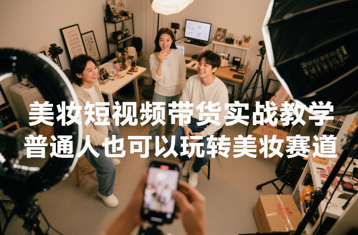 美妆短视频带货实战教学，普通人也可以玩转美妆赛道-初遇