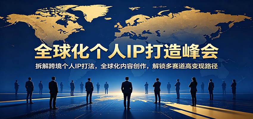 全球化个人IP打造峰会：拆解跨境个人IP打法，全球化内容创作，解锁多赛道高变现路径-初遇