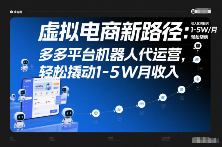 虚拟电商新路径：多多平台机器人代运营，轻松撬动1-5W月收入【揭秘】-初遇
